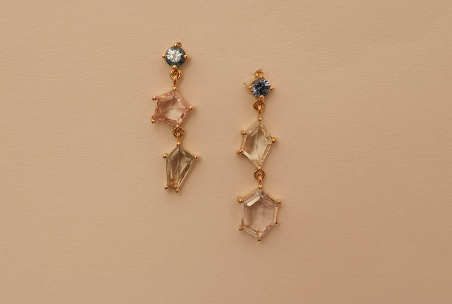 Freeform Sapphire Earrings