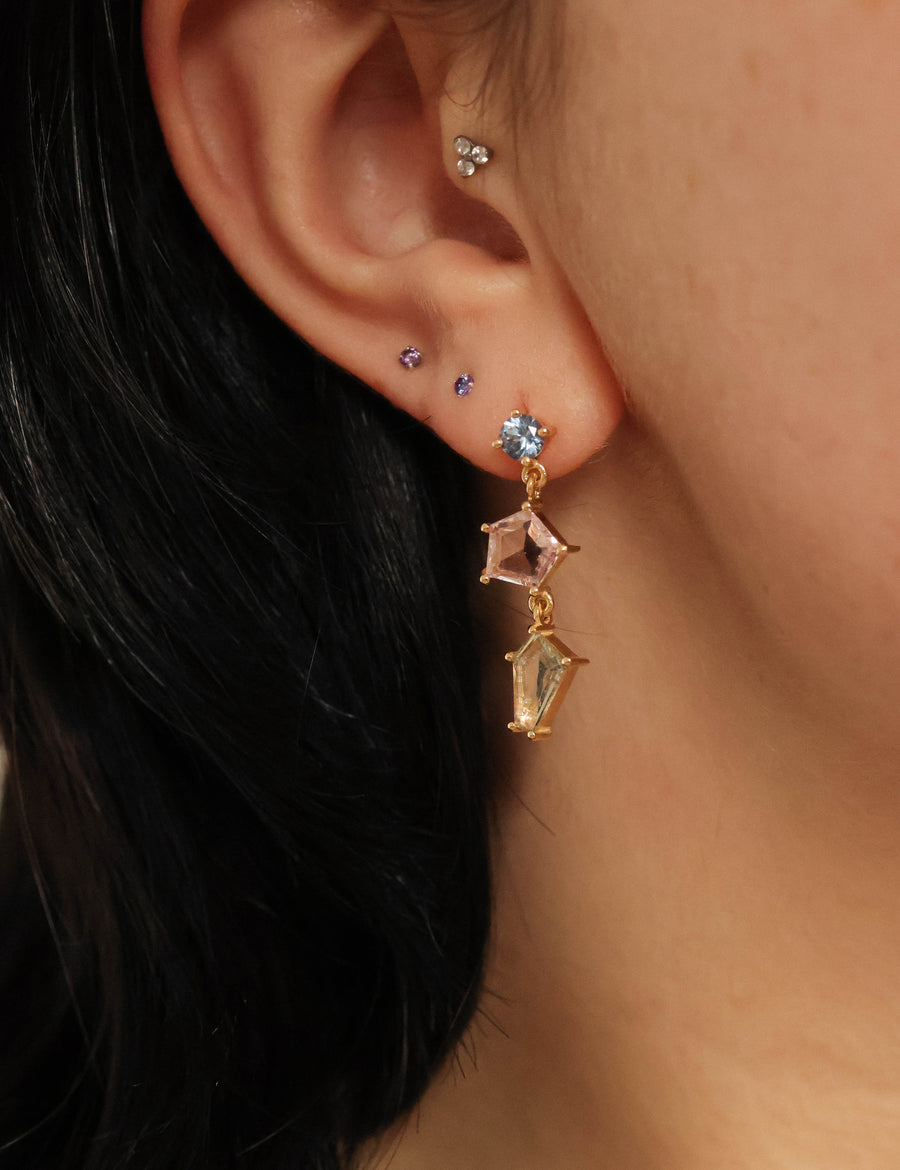 Freeform Sapphire Earrings