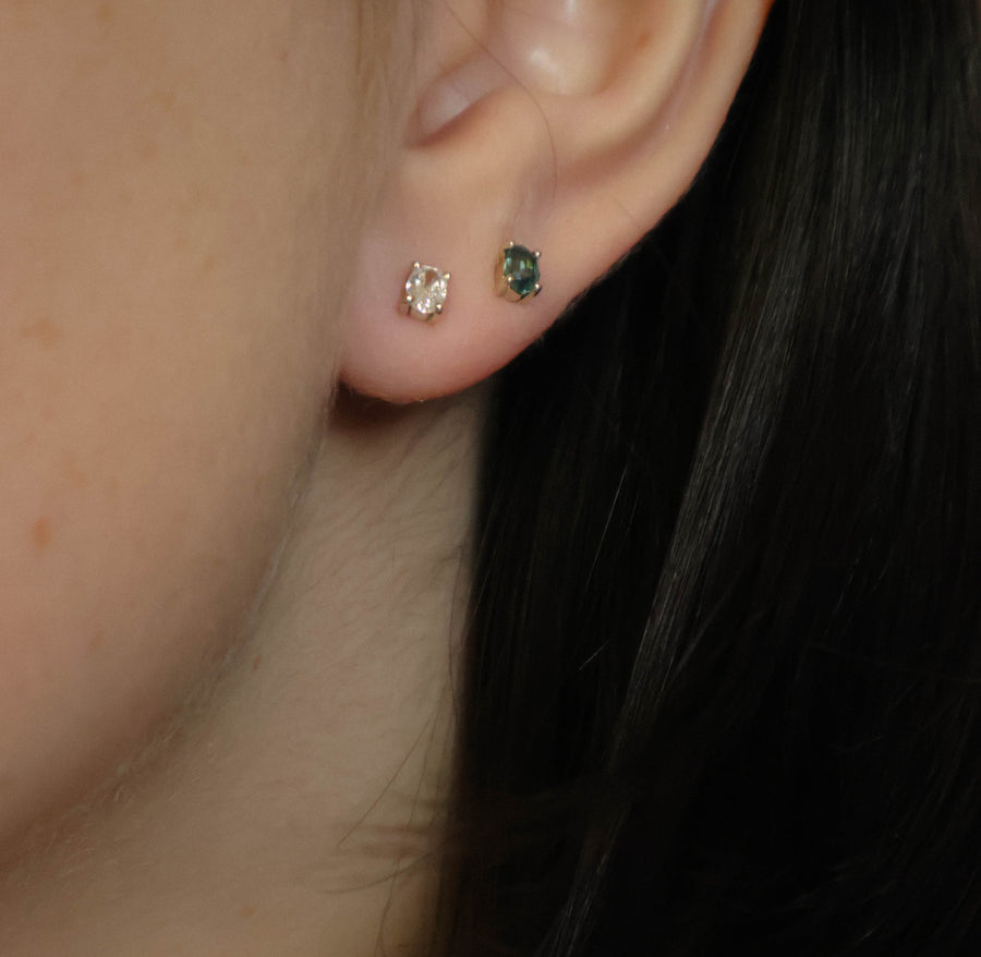 Oval Diamond Studs