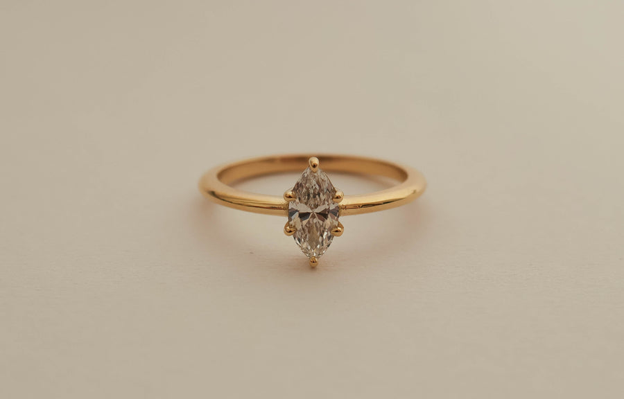 Marquise Claw Set Solitaire Ring